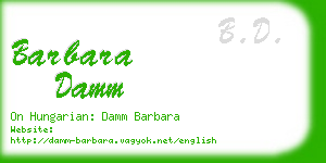 barbara damm business card